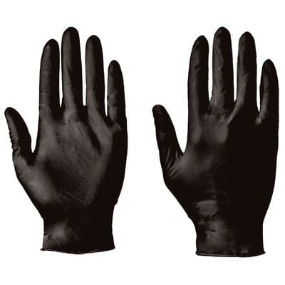 Supertouch 5.5 Black Powder Free Nitrile Gloves - 1000 Pack