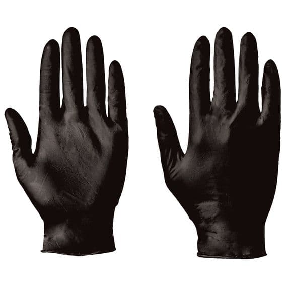 Supertouch 5.5 Black Powder Free Nitrile Gloves  | Workwear101.com
