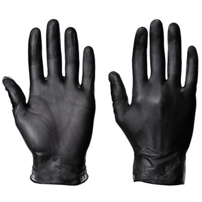 Supertouch Black Powder Free Vinyl Gloves - 1000  Pack