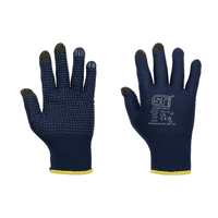 Supertouch Dotted Palm Touchscreen Blue Grocer Gloves - 120 Pairs | Workwear101.com