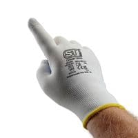 Supertouch Dotted Palm Touchscreen White Grocer Gloves - 120 Pairs | Workwear101.com