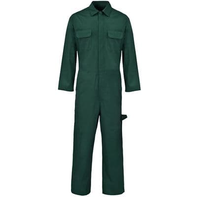 Supertouch Green Polycotton Coverall Boilersuit