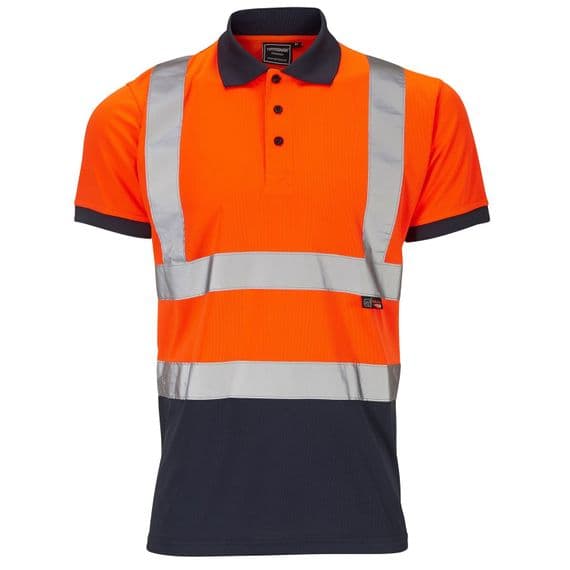 Supertouch Hi-Vis 2 Tone Orange Polo Shirt | Workwear101.com