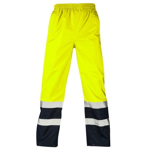 Supertouch Hi Vis Yellow 2 Tone Overtrousers | Workwear101.com