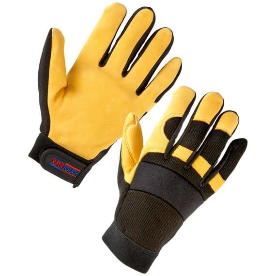 Supertouch Leather Mechanic Gloves - 6 Pairs | Workwear101.com