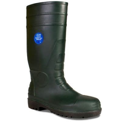 Supertouch Muddy Plus Green Safety Wellingtons