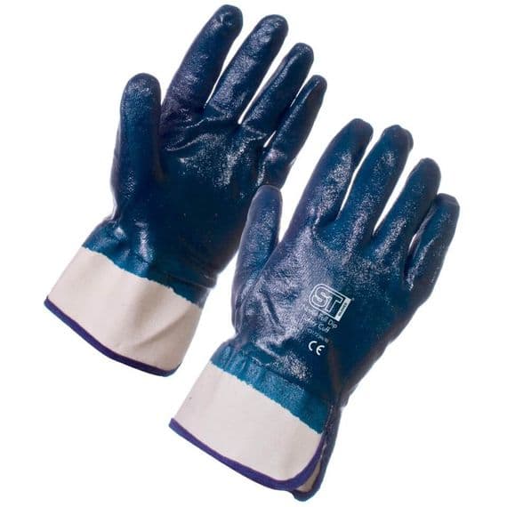 Supertouch Nitrile HW Full Dip Safety Cuff  Gloves | Workwear101.com