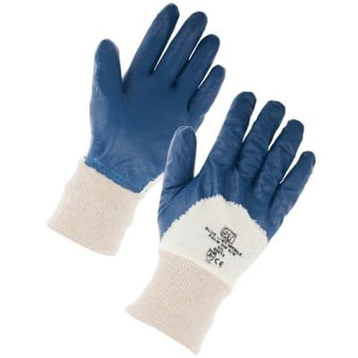 Supertouch Nitrile Lightweight Blue Palm Dip Gloves - 120 Pairs