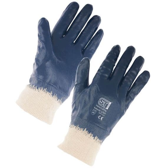Supertouch Nitrile LW Full Dip Knit Wrist Gloves | Workwear101.com