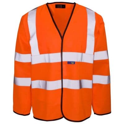 Supertouch Orange Hi Vis Long Sleeved Vest - Velcro