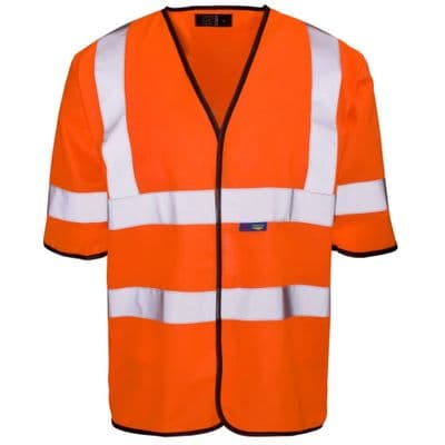 Supertouch Orange Hi Vis Short Sleeved Vest