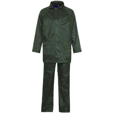 Supertouch Polyester PVC Green Rainsuit