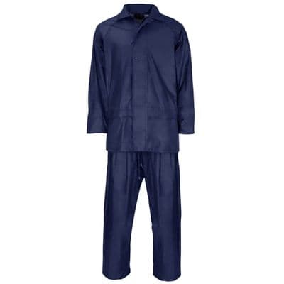 Supertouch Polyester PVC Navy Rainsuit