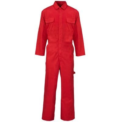Supertouch Red Polycotton Coverall Boilersuit