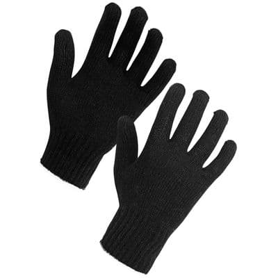 Supertouch Supertouch Black Acrylic Gloves  - 120 Pairs