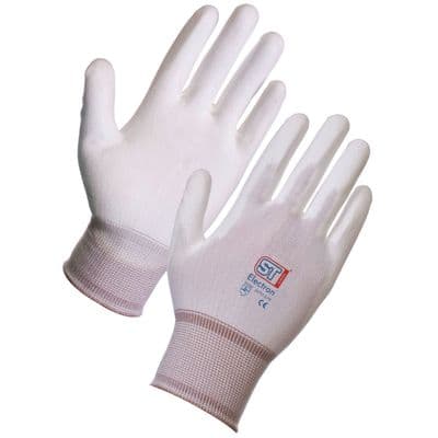 Supertouch White Electron PU Fixer Gloves - 120 Pairs