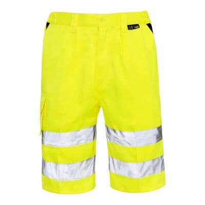 Supertouch Yellow Hi Vis Shorts
