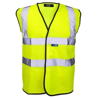 Supertouch Yellow Hi Vis Vest - Velcro
