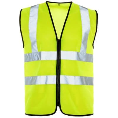 Supertouch Yellow Hi Vis Vest - Zip