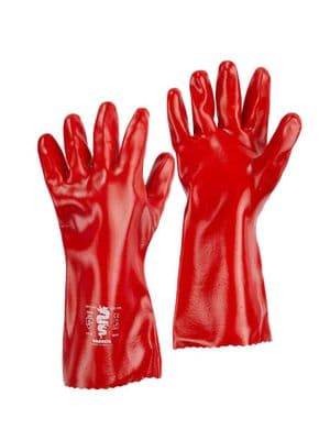 Warrior 14 Inch Red PVC Gauntlets - 60 Pairs - HIDDEN