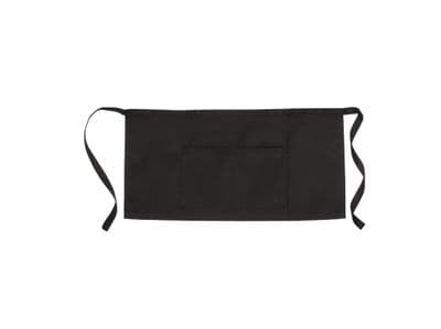 Warrior Black Half Apron with Pocket - 10 Pack