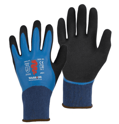 Warrior Double Dipped Latex Cut D Gloves  - 60 Pairs