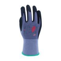 Warrior Grey Nitrile Sponge Lined Gloves - 12 Pairs | Workwear101.com