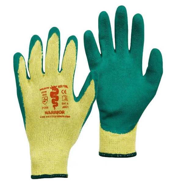 Warrior Green Latex Grip Gloves - 120 Pairs | Workwear101.com