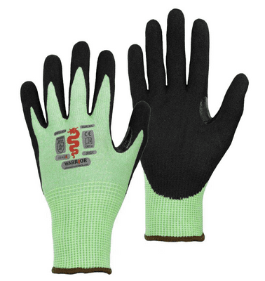 Warrior Green Nitrile Cut E Gloves - 12 Pairs