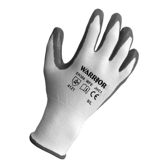 Warrior Grey Nitrile Gloves - 120 Pairs | Workwear101.com