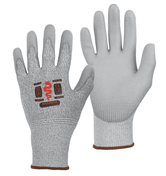 Warrior Grey PU Cut B Gloves - 12 Pairs | Workwear101.com