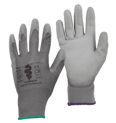 Warrior Grey PU Gloves - 120 Pairs