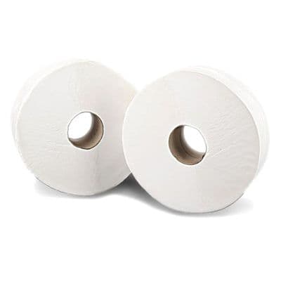 Warrior Jumbo Toilet Rolls 2 Ply 1/4' Core - 6 Pack