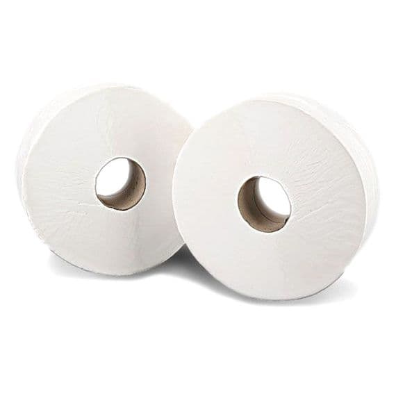Warrior Jumbo Toilet Rolls 2 Ply 1/4' Core - 6 Pack | Workwear101.com