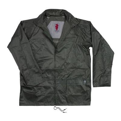 Warrior Olive Green Nylon PVC Jacket