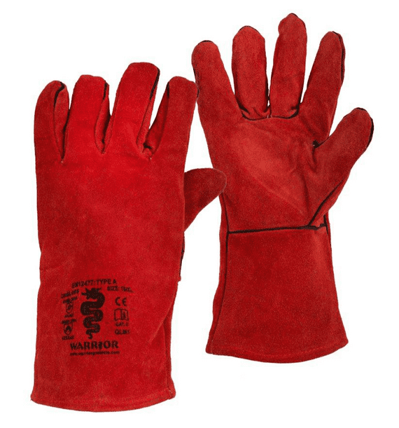 Warrior Supa Red Leather Welding Gauntlets - 60 Pairs | Workwear101.com