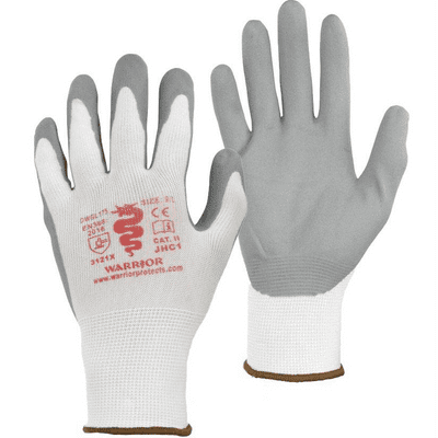 Warrior White Foam Nitrile Gloves - 60 Pairs