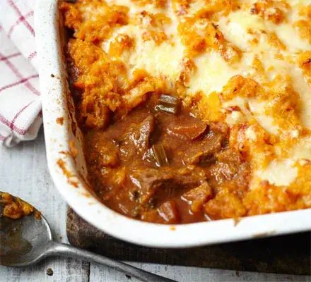 Beef/Buffalo Stew with Hidden Veg & Sweet Potato Mash
