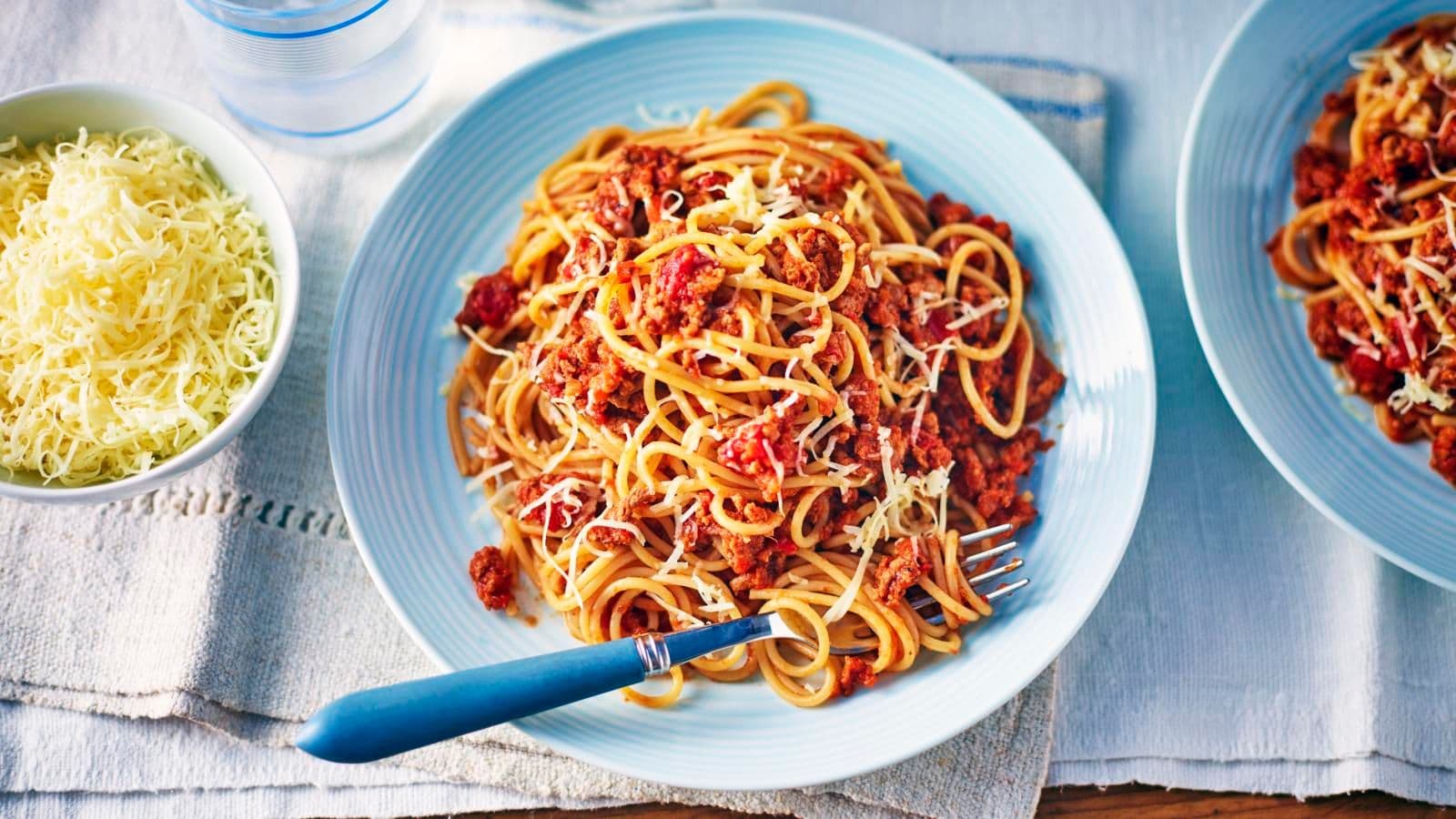 Spaghetti Bolognese with hidden veggies