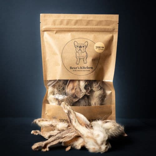 100% Natural Rabbit Ears with Hair - Bear's Kitchen