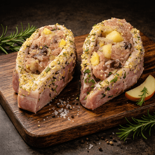 Pork Pockets With Pork, Apple & Black Pudding Stuffing