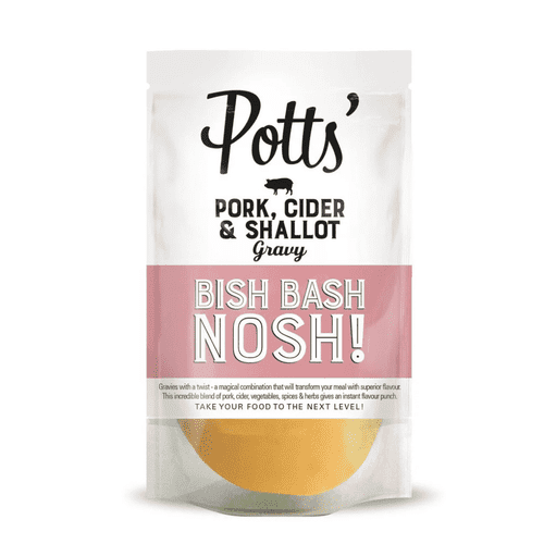 Potts' Pork, Cider & Shallot Gravy