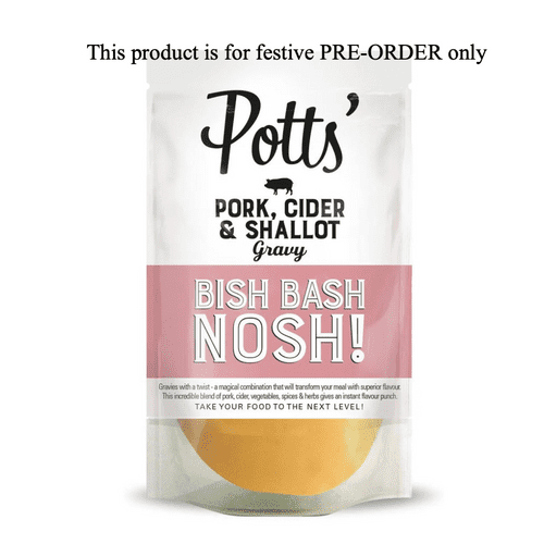 Potts' Pork, Cider & Shallot Gravy