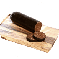 haggis, black pudding, white pudding