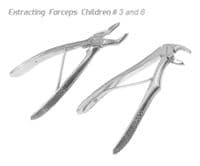 7 x Children Tooth Extraction Forceps Dental Instruments Upper Lower Incisors