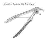 7 x Children Tooth Extraction Forceps Dental Instruments Upper Lower Incisors