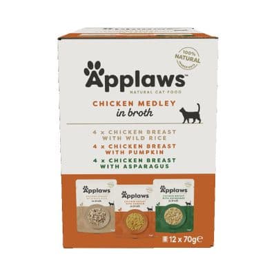 Applaws Cat Pouch Chicken ( 12 × 70g ) × 4