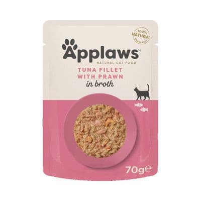Applaws Cat Pouch Tuna with Pacific Prawn 12pk × 70g