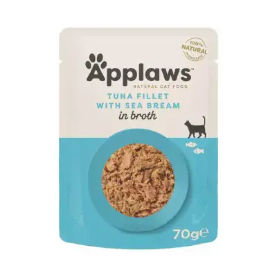 Applaws Cat Pouch Tuna with Seabream 12pk × 70g