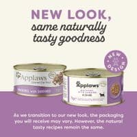 Applaws Natural Wet Adult Cat Food Mackerel with Sardine in Broth - 70g × 24